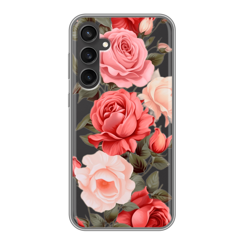 Силиконовый чехол на Samsung Galaxy S23 FE с принтом Розы Силиконовый чехол на Samsung Galaxy S23 FE с принтом Розы