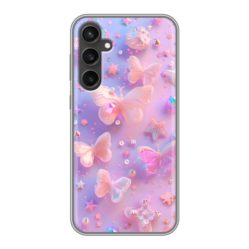 Силиконовый чехол на Samsung Galaxy S23 FE с принтом Бабочки Силиконовый чехол на Samsung Galaxy S23 FE с принтом Бабочки