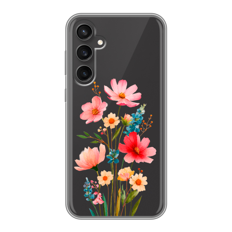 Силиконовый чехол на Samsung Galaxy S23 FE с принтом Цветы Силиконовый чехол на Samsung Galaxy S23 FE с принтом Цветы