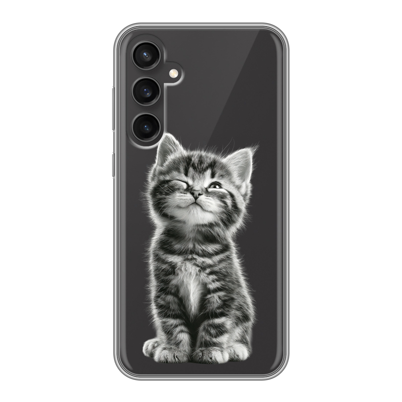 Силиконовый чехол на Samsung Galaxy S23 FE с принтом Котенок Силиконовый чехол на Samsung Galaxy S23 FE с принтом Котенок