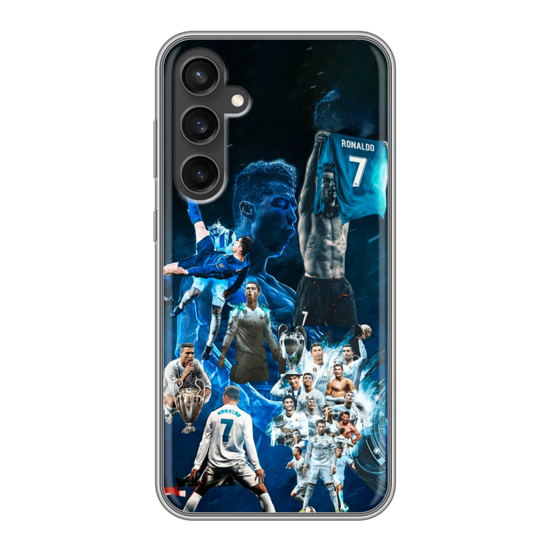 Силиконовый чехол на Samsung Galaxy S23 FE с принтом Реал Роналдо Силиконовый чехол на Samsung Galaxy S23 FE с принтом Реал Роналдо