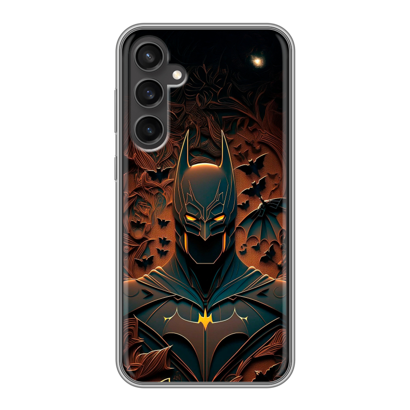 Силиконовый чехол на Samsung Galaxy S23 FE с принтом Batman Бэтмен Силиконовый чехол на Samsung Galaxy S23 FE с принтом Batman Бэтмен