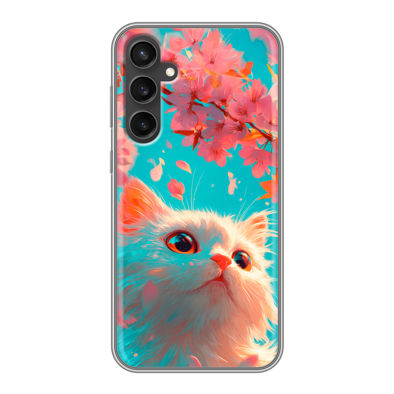 Силиконовый чехол на Samsung Galaxy S23 FE с принтом Красивый кот Силиконовый чехол на Samsung Galaxy S23 FE с принтом Красивый кот