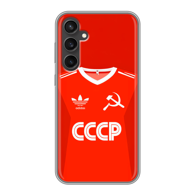 Силиконовый чехол на Samsung Galaxy S23 FE с принтом Флаг Герб СССР Силиконовый чехол на Samsung Galaxy S23 FE с принтом Флаг Герб СССР
