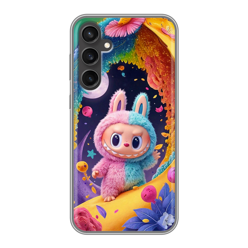 Силиконовый чехол на Samsung Galaxy S23 FE с принтом Labubu Лабубу Силиконовый чехол на Samsung Galaxy S23 FE с принтом Labubu Лабубу
