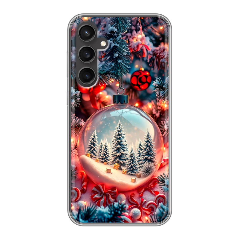 Силиконовый чехол на Samsung Galaxy S23 FE с принтом Новый год Силиконовый чехол на Samsung Galaxy S23 FE с принтом Новый год