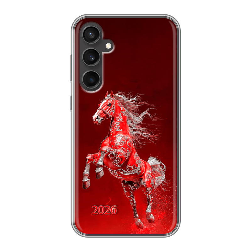 Силиконовый чехол на Samsung Galaxy S23 FE с принтом Новый год Силиконовый чехол на Samsung Galaxy S23 FE с принтом Новый год