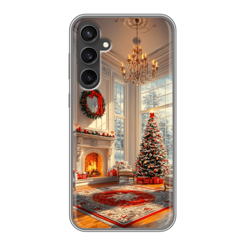 Силиконовый чехол на Samsung Galaxy S23 FE с принтом Новый год Силиконовый чехол на Samsung Galaxy S23 FE с принтом Новый год
