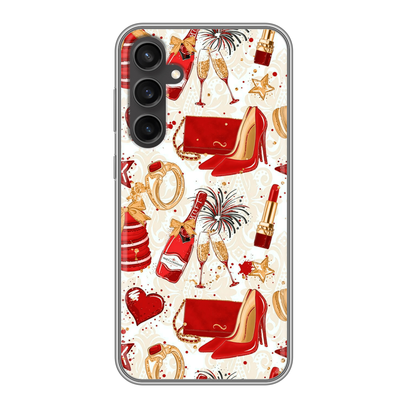 Силиконовый чехол на Samsung Galaxy S23 FE с принтом Новый год Силиконовый чехол на Samsung Galaxy S23 FE с принтом Новый год