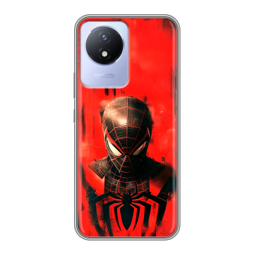 Силиконовый чехол на Vivo Y11 (2023) с принтом человек паук spiderman