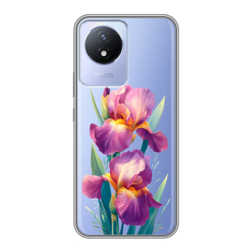 Силиконовый чехол на Vivo Y11 (2023) с принтом Цветы орхидеи