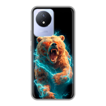 Силиконовый чехол на Vivo Y11 (2023) с принтом Медведь