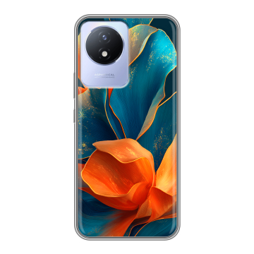 Силиконовый чехол на Vivo Y11 (2023) с принтом Цветы