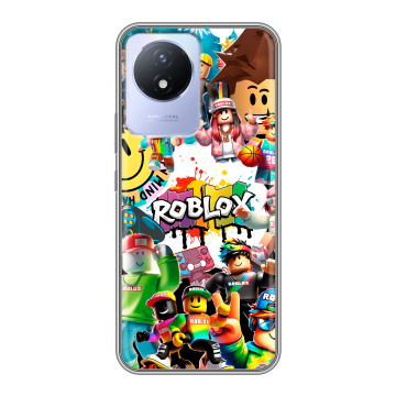 Силиконовый чехол на Vivo Y11 (2023) с принтом Roblox Роблокс