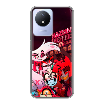 Силиконовый чехол на Vivo Y11 (2023) с принтом Hazbin Hotel Отель Хазбин