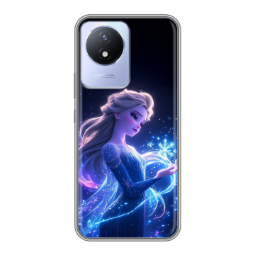 Силиконовый чехол на Vivo Y11 (2023) с принтом Холодное сердце Frozen