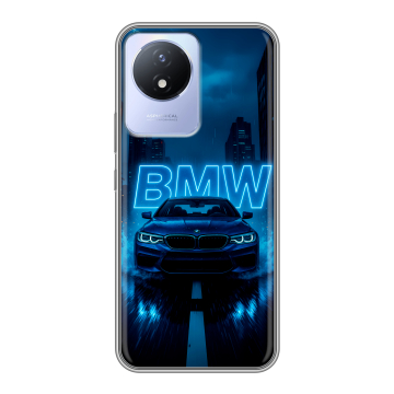 Силиконовый чехол на Vivo Y11 (2023) с принтом BMW БМВ