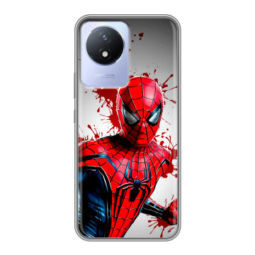 Силиконовый чехол на Vivo Y11 (2023) с принтом Spiderman Человек паук