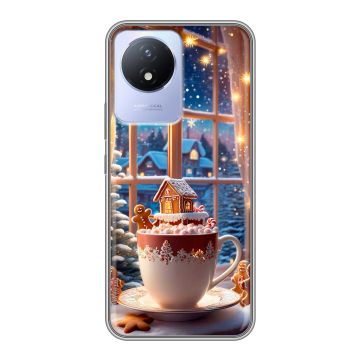 Силиконовый чехол на Vivo Y11 (2023) с принтом Новый год