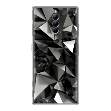 Силиконовый чехол на ZTE Nubia Red Magic 8S Pro с принтом Черные кристаллы
