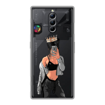 Силиконовый чехол на ZTE Nubia Red Magic 8S Pro с принтом Женские принты
