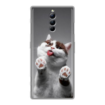 Силиконовый чехол на ZTE Nubia Red Magic 8S Pro с принтом Коты