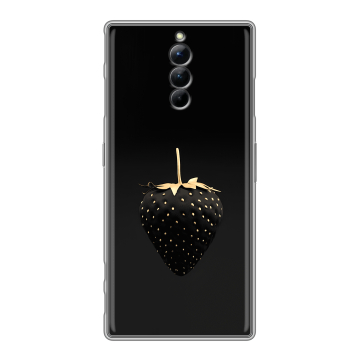 Силиконовый чехол на ZTE Nubia Red Magic 8S Pro с принтом Черная клубника