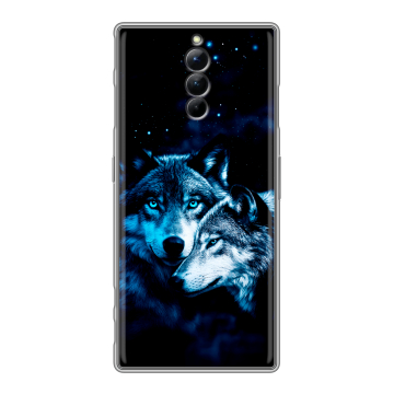 Силиконовый чехол на ZTE Nubia Red Magic 8S Pro с принтом Волки