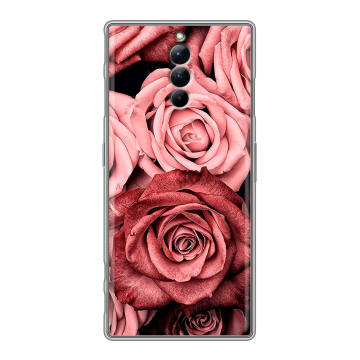 Силиконовый чехол на ZTE Nubia Red Magic 8S Pro с принтом Цветы розы