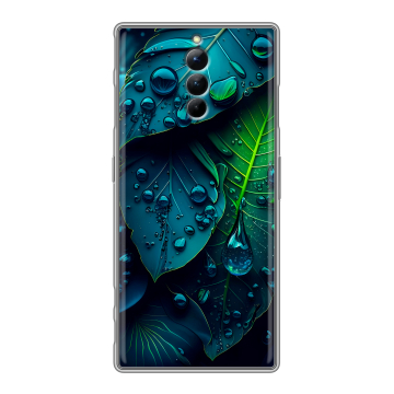 Силиконовый чехол на ZTE Nubia Red Magic 8S Pro с принтом Листья