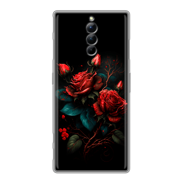 Силиконовый чехол на ZTE Nubia Red Magic 8S Pro с принтом Розы красные