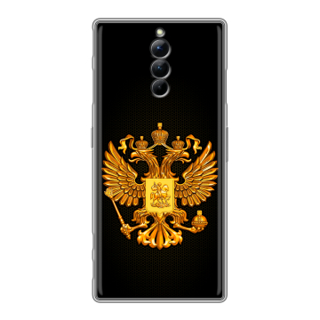 Силиконовый чехол на ZTE Nubia Red Magic 8S Pro с принтом Герб России желтый