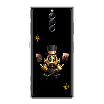 Силиконовый чехол на ZTE Nubia Red Magic 8S Pro с принтом Золотой скрудж макдак Силиконовый чехол на ZTE Nubia Red Magic 8S Pro с принтом Золотой скрудж макдак