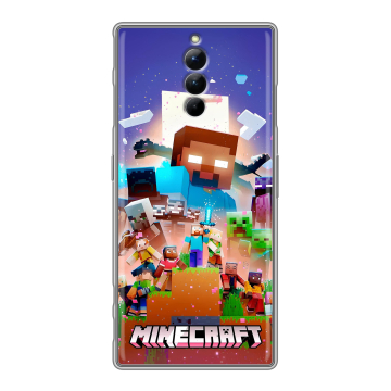 Силиконовый чехол на ZTE Nubia Red Magic 8S Pro с принтом Майнкрафт Minecraft Силиконовый чехол на ZTE Nubia Red Magic 8S Pro с принтом Майнкрафт Minecraft