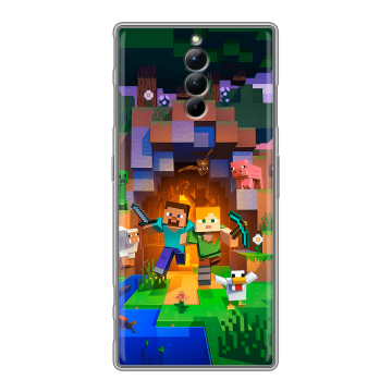 Силиконовый чехол на ZTE Nubia Red Magic 8S Pro с принтом Майнкрафт Minecraft Силиконовый чехол на ZTE Nubia Red Magic 8S Pro с принтом Майнкрафт Minecraft