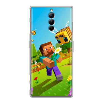 Силиконовый чехол на ZTE Nubia Red Magic 8S Pro с принтом Майнкрафт Minecraft Силиконовый чехол на ZTE Nubia Red Magic 8S Pro с принтом Майнкрафт Minecraft