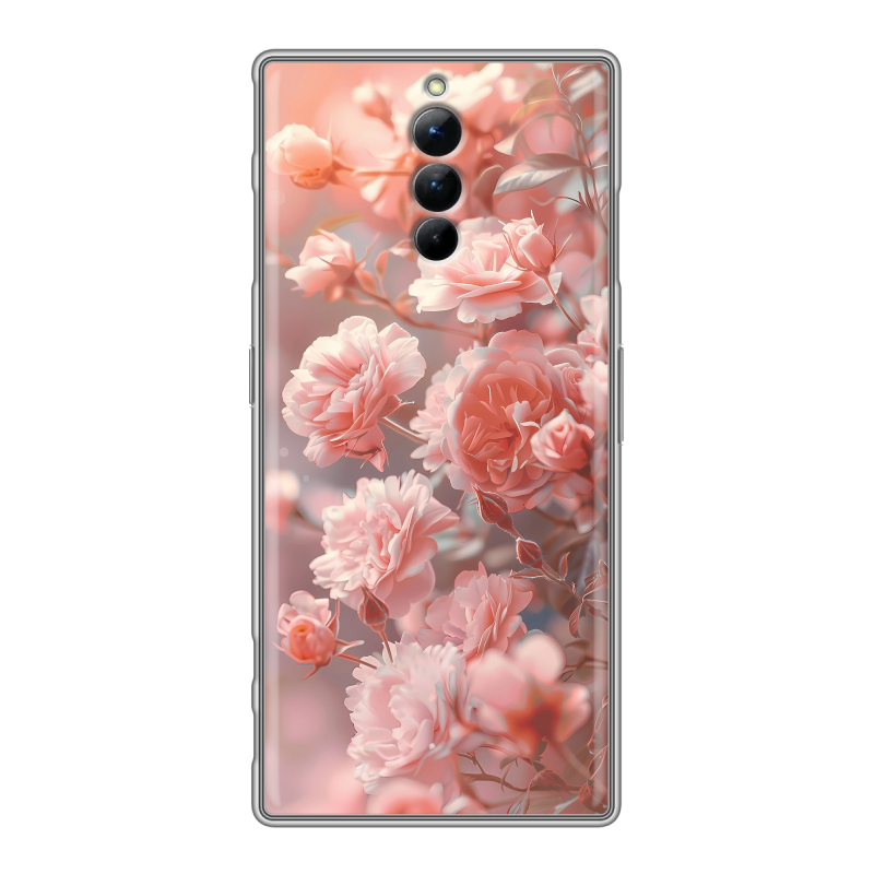Силиконовый чехол на ZTE Nubia Red Magic 8S Pro с принтом Розовые розы Силиконовый чехол на ZTE Nubia Red Magic 8S Pro с принтом Розовые розы