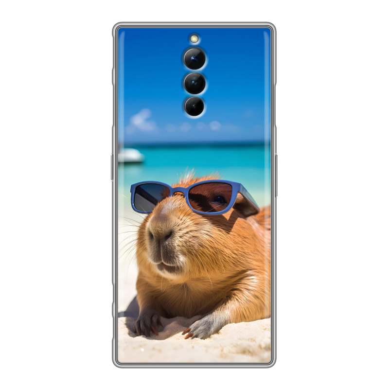 Силиконовый чехол на ZTE Nubia Red Magic 8S Pro с принтом Капибара Силиконовый чехол на ZTE Nubia Red Magic 8S Pro с принтом Капибара