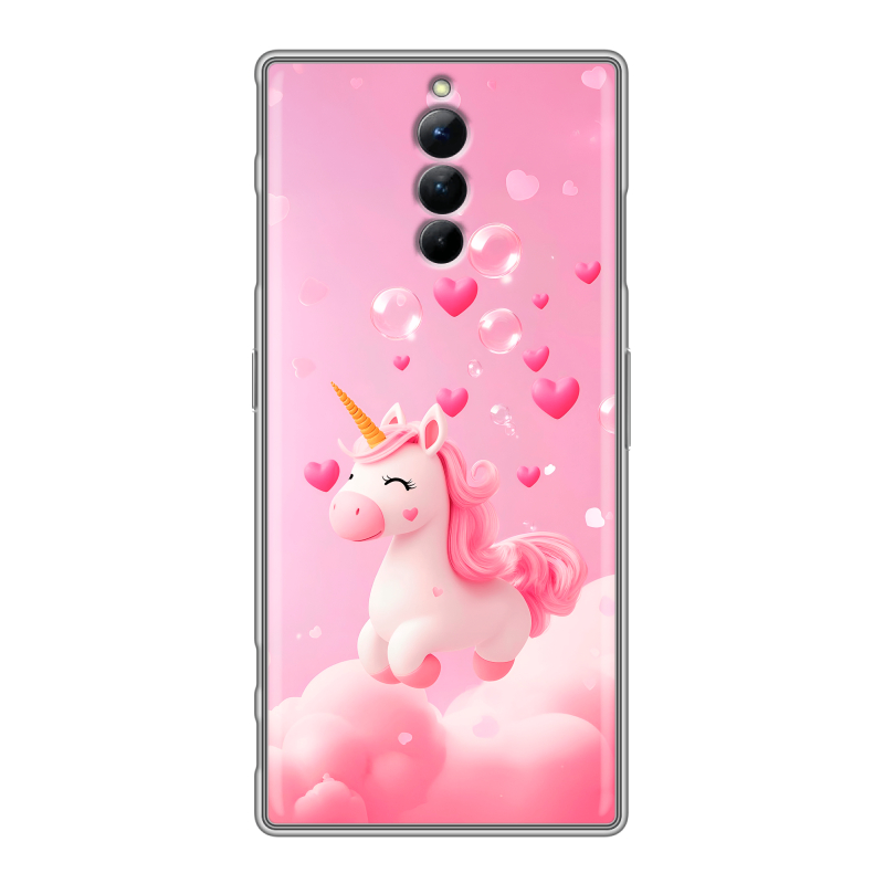 Силиконовый чехол на ZTE Nubia Red Magic 8S Pro с принтом Единорог Силиконовый чехол на ZTE Nubia Red Magic 8S Pro с принтом Единорог