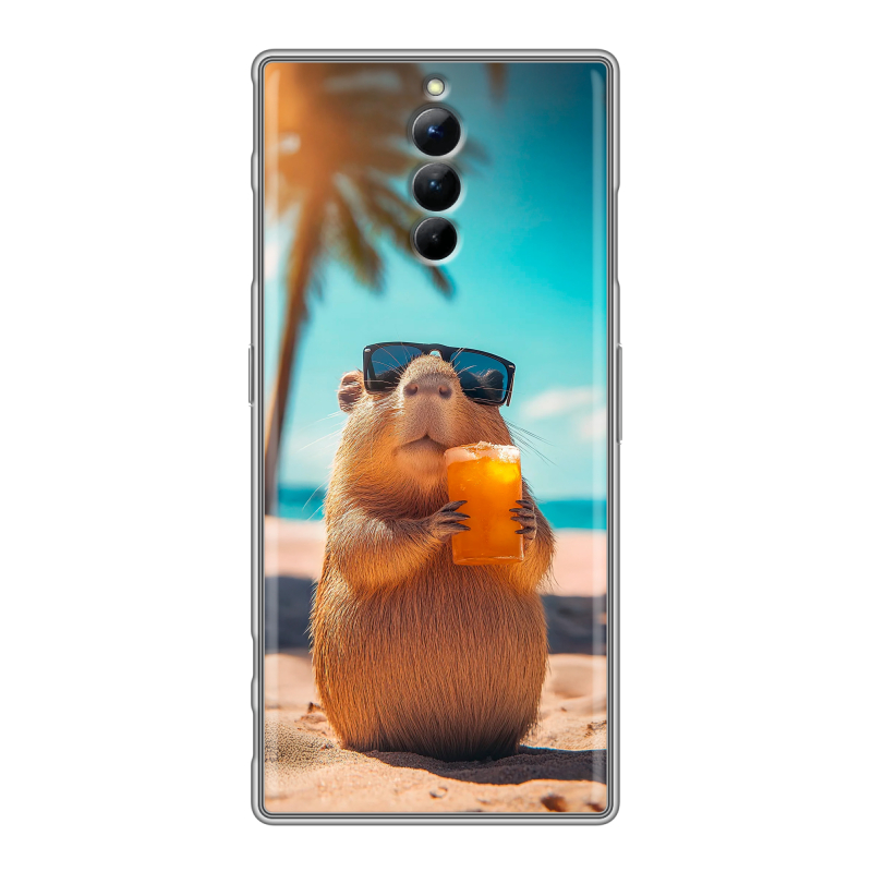 Силиконовый чехол на ZTE Nubia Red Magic 8S Pro с принтом Капибара Силиконовый чехол на ZTE Nubia Red Magic 8S Pro с принтом Капибара