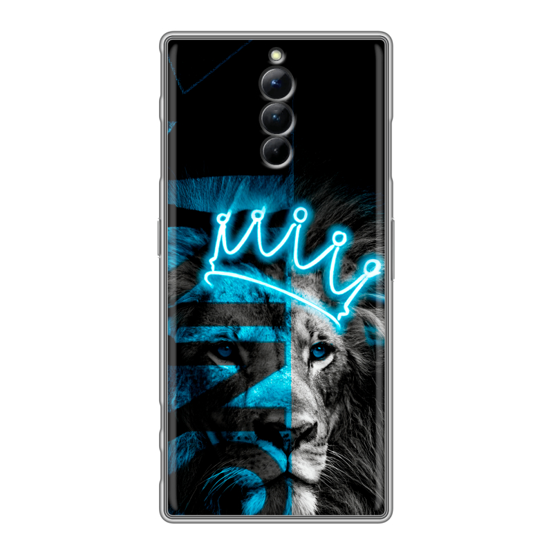 Силиконовый чехол на ZTE Nubia Red Magic 8S Pro с принтом Король лев Силиконовый чехол на ZTE Nubia Red Magic 8S Pro с принтом Король лев
