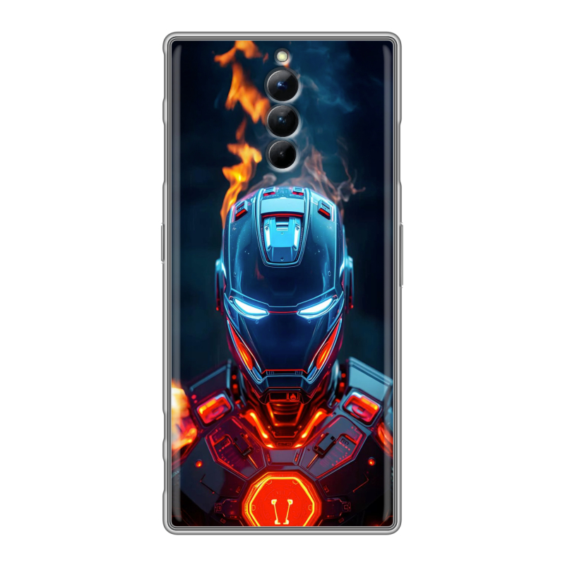 Силиконовый чехол на ZTE Nubia Red Magic 8S Pro с принтом IronMan Железный человек Силиконовый чехол на ZTE Nubia Red Magic 8S Pro с принтом IronMan Железный человек