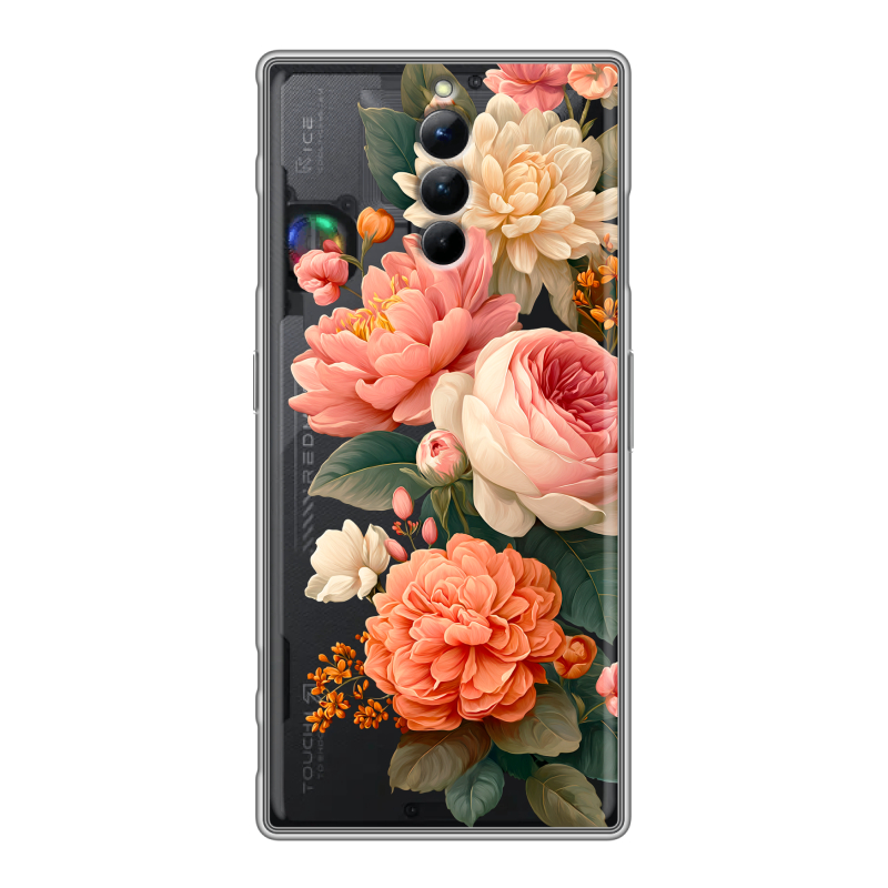 Силиконовый чехол на ZTE Nubia Red Magic 8S Pro с принтом цветы Силиконовый чехол на ZTE Nubia Red Magic 8S Pro с принтом цветы
