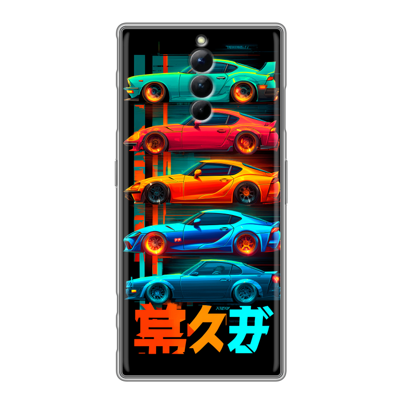 Силиконовый чехол на ZTE Nubia Red Magic 8S Pro с принтом машины тачки Силиконовый чехол на ZTE Nubia Red Magic 8S Pro с принтом машины тачки