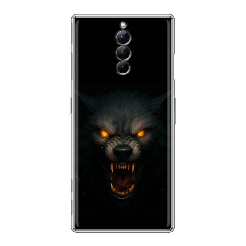 Силиконовый чехол на ZTE Nubia Red Magic 8S Pro с принтом Волк Силиконовый чехол на ZTE Nubia Red Magic 8S Pro с принтом Волк