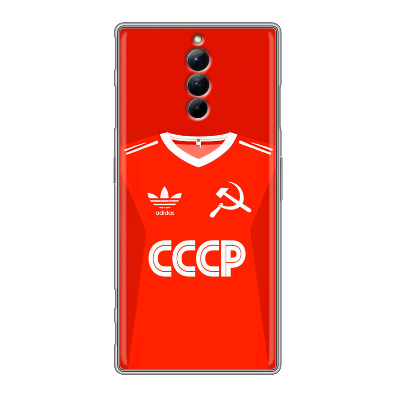 Силиконовый чехол на ZTE Nubia Red Magic 8S Pro с принтом Флаг Герб СССР Силиконовый чехол на ZTE Nubia Red Magic 8S Pro с принтом Флаг Герб СССР