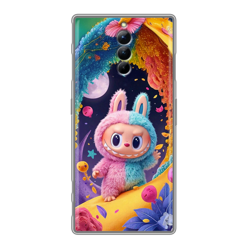 Силиконовый чехол на ZTE Nubia Red Magic 8S Pro с принтом Labubu Лабубу Силиконовый чехол на ZTE Nubia Red Magic 8S Pro с принтом Labubu Лабубу