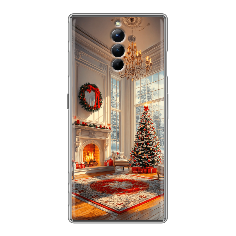 Силиконовый чехол на ZTE Nubia Red Magic 8S Pro с принтом Новый год Силиконовый чехол на ZTE Nubia Red Magic 8S Pro с принтом Новый год