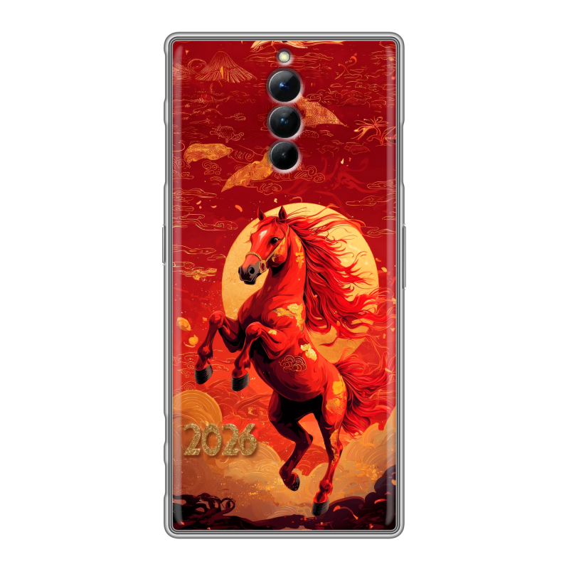 Силиконовый чехол на ZTE Nubia Red Magic 8S Pro с принтом Новый год Силиконовый чехол на ZTE Nubia Red Magic 8S Pro с принтом Новый год