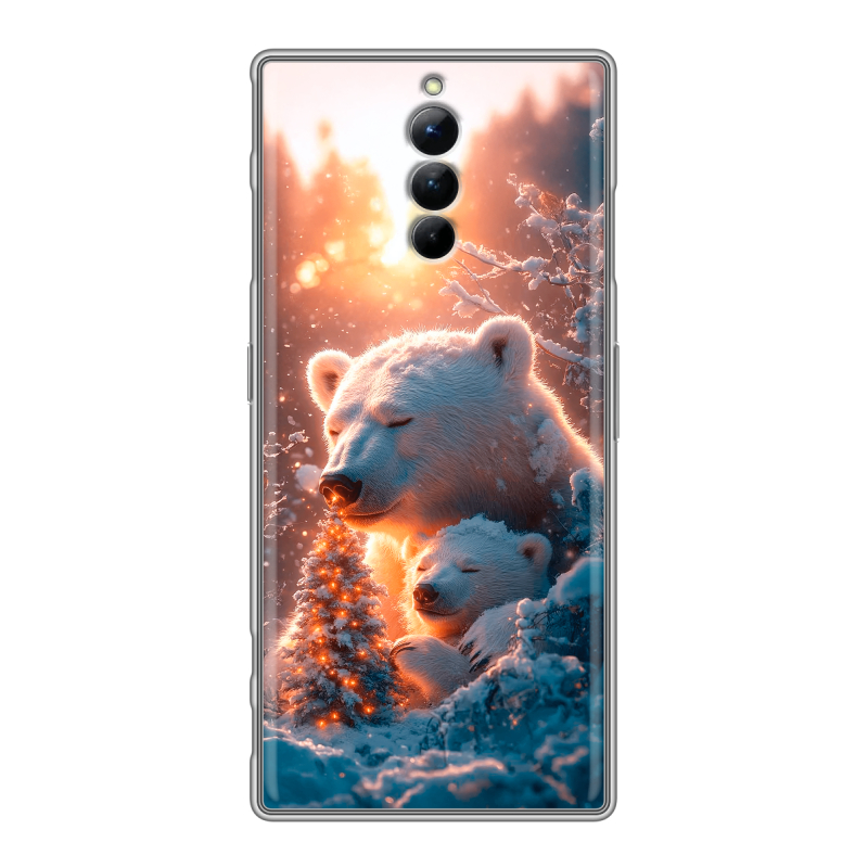 Силиконовый чехол на ZTE Nubia Red Magic 8S Pro с принтом Новый год Силиконовый чехол на ZTE Nubia Red Magic 8S Pro с принтом Новый год